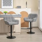 Barkrukken 2-delig Retro-Design In Hoogte Verstelbaar Vlies-, Huis en Inrichting, Barkrukken, Verzenden, Nieuw