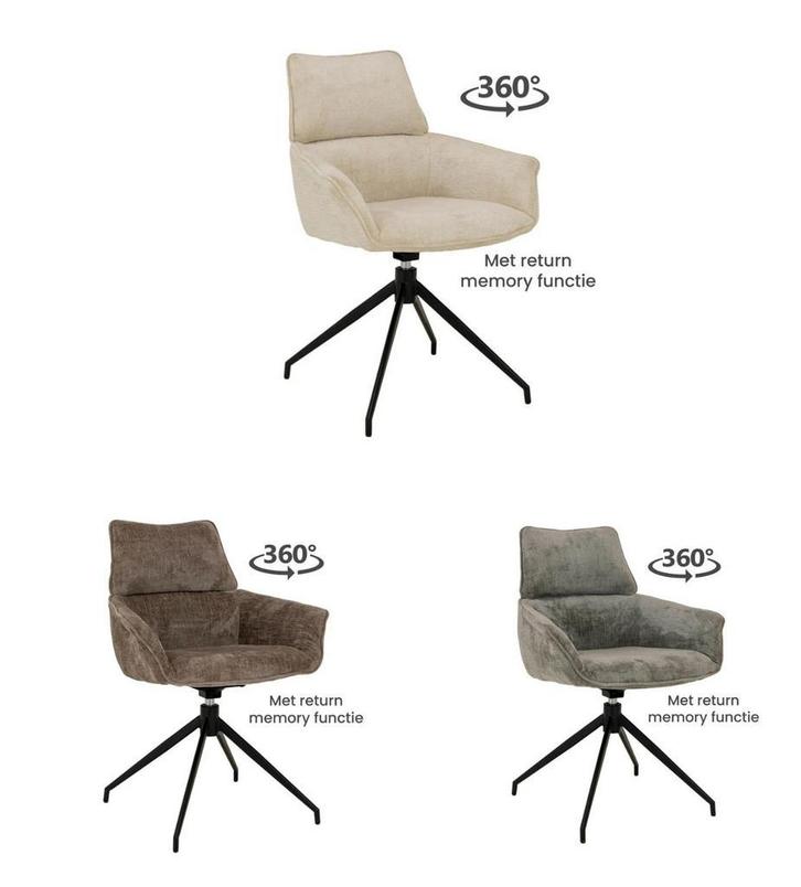 Online veiling: verschillende stoelen 3 kleuren set van 4/6, Huis en Inrichting, Stoelen, Nieuw, Stof