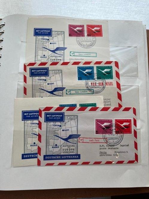 Duitsland 1955/1959 - Collectie luchtpostbrieven (Lufthansa), Postzegels en Munten, Postzegels | Europa | Duitsland