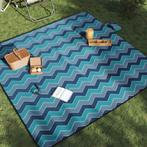 vidaXL Picknickkleed opvouwbaar golven 200x200 cm fluweel, Verzenden, Nieuw