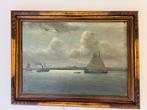 Romain Steppe (1859-1927) - Seascape with Sailing Ships, Antiek en Kunst, Kunst | Schilderijen | Klassiek