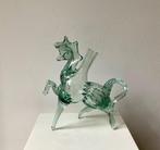 Figuur - Murano stijl Flaschenpferd - Glaspferd fles rond, Antiek en Kunst