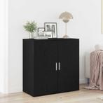 vidaXL Dressoir Zwart eiken 79 x 38 x 80 cm Bewerkt hout, Verzenden, Nieuw, Overige houtsoorten, Minder dan 50 cm