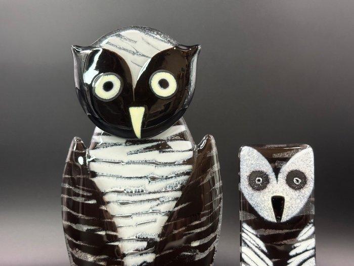 Studio Habrat - Beeldje - Owl (2) - fusing, Antiek en Kunst, Antiek | Glas en Kristal