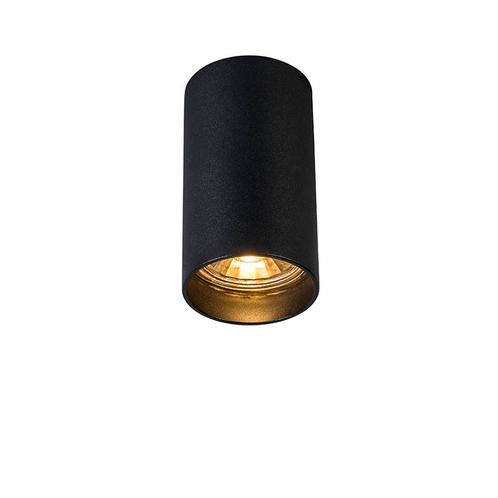 Moderne opbouwspot zwart 5,5cm GU10 50mm - Tuba, Huis en Inrichting, Lampen | Spots, Nieuw, Overige materialen