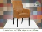 Leren eetkamerstoel Just met armleuning, Overige kleuren, Bohemian, Eigentijds, Klassiek, Retro, Romantisch, Scandinavisch, Nieuw