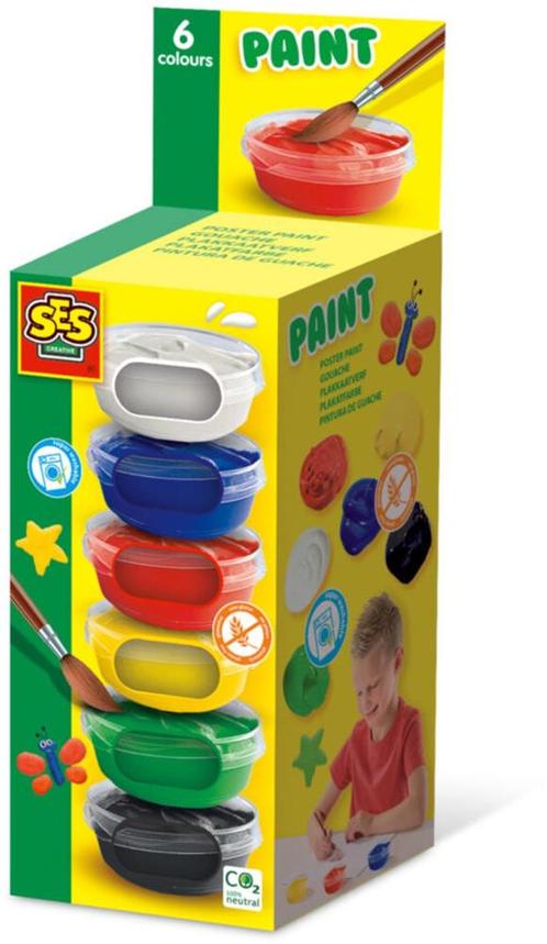 SES - Plakkaatverf (6 x 45ml) | SES Creative - Hobby, Hobby en Vrije tijd, Knutselen, Nieuw, Verzenden