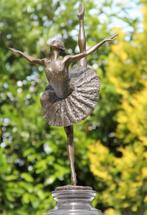 sculptuur, ballerina - 70 cm - brons , marmer