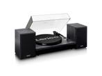 Platenspeler incl twee externe speakers Lenco LS-301BK Zwart, Verzenden, Zo goed als nieuw