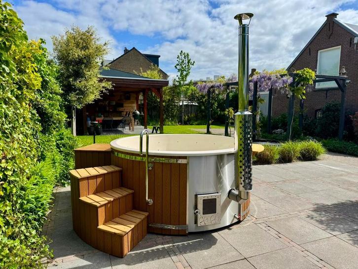 Hottub Hybride of Elektrisch | Hot Tub Houtgestookt | Qrest, Tuin en Terras, Bubbelbaden en Hottubs, Nieuw, Filter, Pomp, Trap