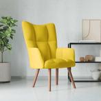 Mosterdgele Relaxstoel Fluweel | Retourdeal voor jou!, Huis en Inrichting, Stoelen, Ophalen of Verzenden, Nieuw, Overige kleuren