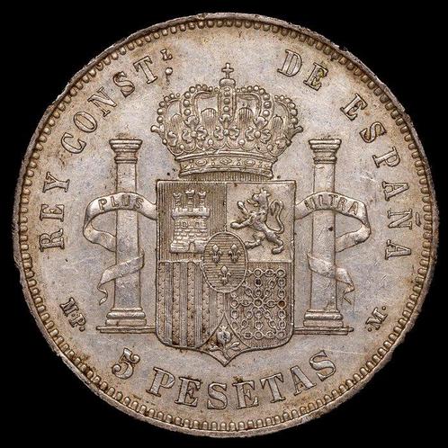 Spanje. Alfonso XIII. 5 Pesetas 1890 - MPM, Postzegels en Munten, Munten | Europa | Niet-Euromunten