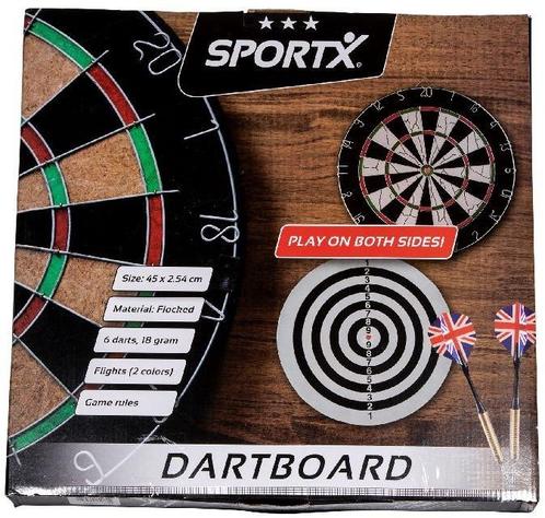 SportX - Dartbord met 6 Pijlen | SportX - Gezelschapsspellen, Hobby en Vrije tijd, Gezelschapsspellen | Bordspellen, Nieuw, Verzenden