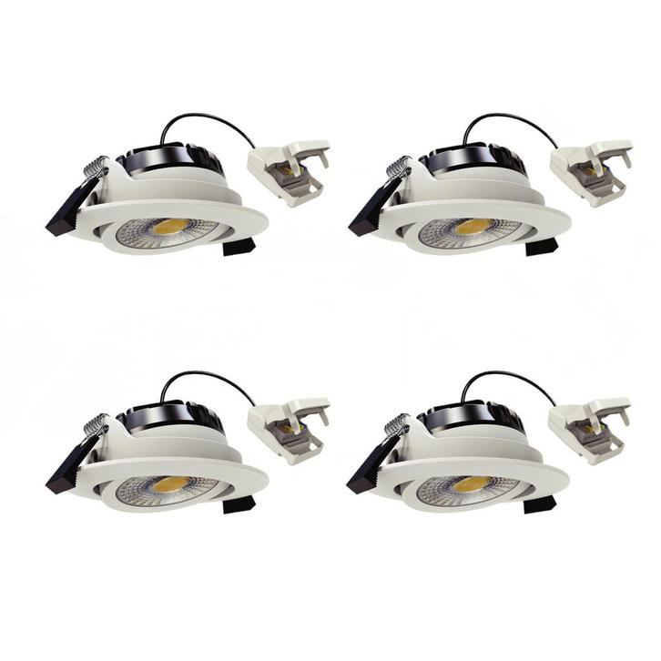 Liv Inbouwspot Wit 4 stuks Binnenverlichting Spots inbouw, Huis en Inrichting, Lampen | Spots, Inbouw, Nieuw, Metaal of Aluminium