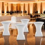 Statafel Eren inklapbaar met hoes 90x110cm - wit, Set van 2, Tuin en Terras, Verzenden, Nieuw