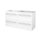 Badmeubelset BWS Salt 120x46cm Met Grepen 4 Lades Met, Doe-het-zelf en Verbouw, Sanitair, Ophalen of Verzenden, Nieuw, Chroom