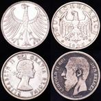 Duitsland, Canada, België. 5 marks, 1 mark, 25 cents and 2