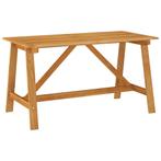 vidaXL Tuintafel 140x70x73,5 cm massief acaciahout, Verzenden, Nieuw, Hout