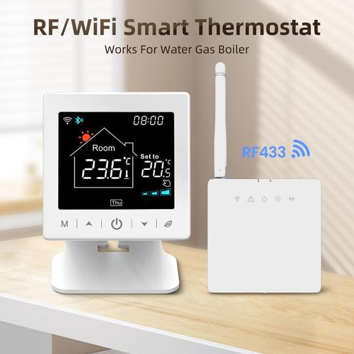 Slimme draadloze thermostaat (ook opbouw), Doe-het-zelf en Verbouw, Thermostaten, Nieuw, Slimme thermostaat, Verzenden