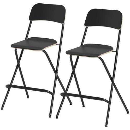 TRUUSK Barkrukken Set - Inklapbaar met Stalen Frame - Voor K, Huis en Inrichting, Barkrukken, Nieuw, Verzenden