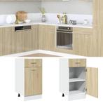vidaXL Onderkast met lade Lyon 40x46x81,5 cm bewerkt hout, Huis en Inrichting, Keuken | Keukenelementen, Verzenden, Nieuw, Bruin