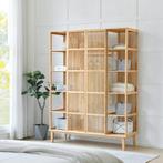 [en.casa] Kledingkast Hudiksvall bamboe 185x140x45 cm open k, Huis en Inrichting, Kasten | Kledingkasten, Verzenden, Nieuw