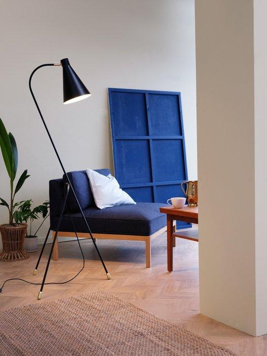 Dyberg Larsen - Staande lamp - Miles - Black - Metaal, Antiek en Kunst, Antiek | Lampen