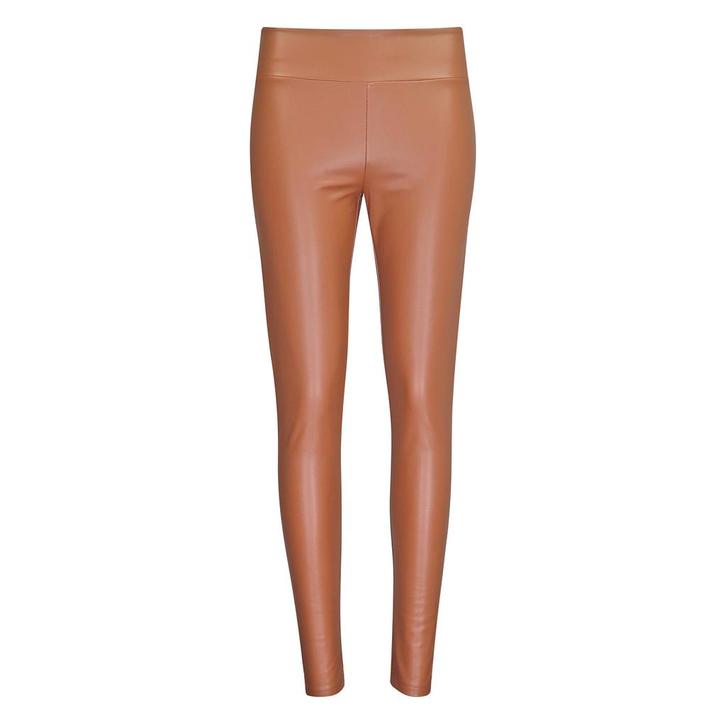 Frogbox • bruine faux leather legging • 36, Kleding | Dames, Broeken en Pantalons, Bruin, Nieuw, Maat 36 (S), Verzenden