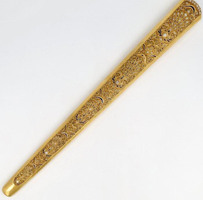 Schede - 21.6 kt. gouden Pendok Slorok - 150 diamanten -, Antiek en Kunst, Kunst | Niet-Westerse kunst