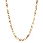 Gouden figaro collier 45.5 cm 14 karaat, Sieraden, Tassen en Uiterlijk, Verzenden, Zo goed als nieuw, Goud, Goud