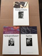 3 Biografieën - Wittgenstein - Sartre - Schopenhauer - NIEUW, Ophalen of Verzenden, Zo goed als nieuw