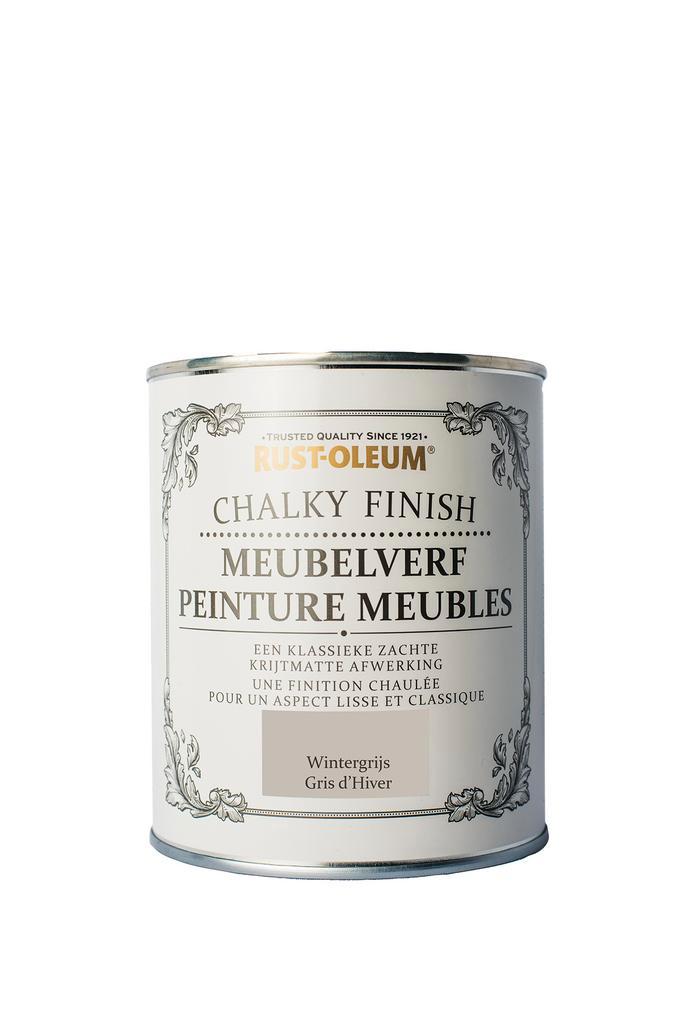 Rust oleum chalky finish meubelverf 750 ml, wintergrijs,, Doe-het-zelf en Verbouw, Verf, Beits en Lak, Nieuw, Verzenden