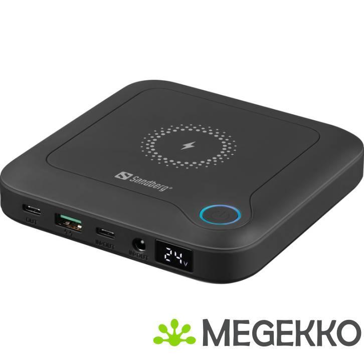 Sandberg 420-57 powerbank 24000 mAh Draadloos opladen Zwart, Telecommunicatie, Powerbanks, Nieuw, Verzenden