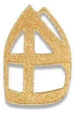 Sinterklaas mijters opstrijkbaar, Hobby en Vrije tijd, Verzenden, Nieuw, Feestartikel