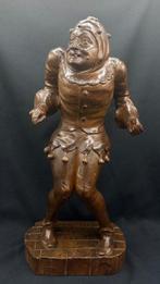sculptuur, Giullare - 38 cm - Hout, Antiek en Kunst, Antiek | Keramiek en Aardewerk