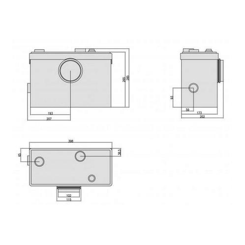 WC Vergruizer Fecalienvermaler 600W 220V Wit, Huis en Inrichting, Badkamer | Badtextiel en Accessoires, Ophalen of Verzenden