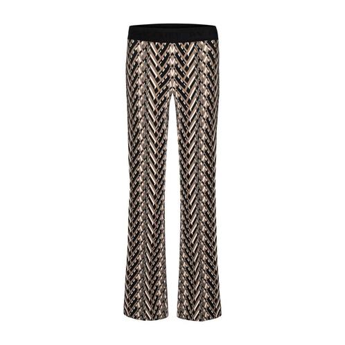 Cambio • Flower broek met geo motief • 36, Kleding | Dames, Broeken en Pantalons, Bruin, Nieuw, Maat 36 (S), Verzenden