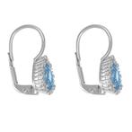 Oorbellen - 18 karaat Witgoud - 1.60ct. tw. Aquamarijn -, Sieraden, Tassen en Uiterlijk, Oorbellen, Nieuw