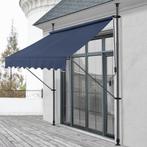 Klem zonwering luifel uitschuifbaar donkerblauw 300x120 cm, Verzenden, Nieuw