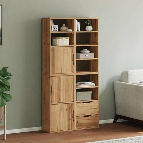 vidaXL Bijzetkasten 4 st ODDA 40x24x79 cm massief grenenhout, Huis en Inrichting, Kasten | Buffetkasten, Nieuw, Grenenhout, Verzenden