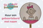 Geboortebord Baby met strik geboorteborden huren voor meisje, Ophalen, Zo goed als nieuw, Geboortebord