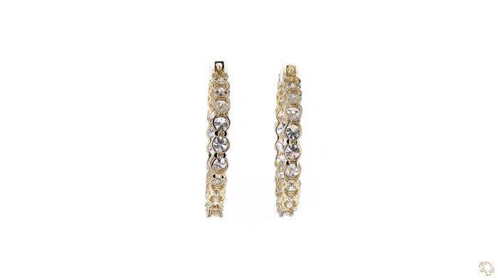 Hoepel oorbellen - 18 karaat Geel goud - 10.27ct. tw., Sieraden, Tassen en Uiterlijk, Antieke sieraden
