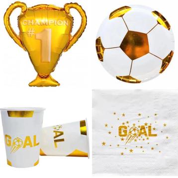 31-delige voetbal decoratie set wit met goud Kampioen beschikbaar voor biedingen