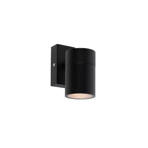 Buiten wandlamp zwart RVS GU10 50mm IP44 - Solo, Tuin en Terras, Buitenverlichting, Nieuw, Minder dan 50 watt, Overige materialen