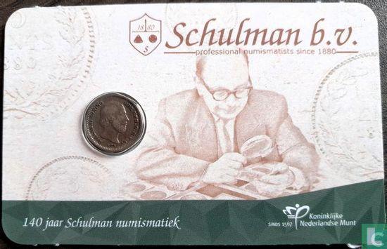 Nederland 5 cent (coincard) 140 jaar Schulman, Postzegels en Munten, Munten | Nederland, Losse munt, 5 cent, Goud, Zilver, Verzenden