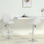 vidaXL Barstoelen 2 st kunstleer wit, Verzenden, Nieuw