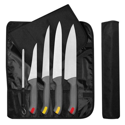 GGM Gastro | Messenset Gastro met roltas - 5 stuks | MSGP5R, Huis en Inrichting, Keuken | Bestek, Nieuw, Overige materialen, Verzenden