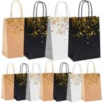 Fako Bijoux® - 12 Papieren Uitdeeltasjes Gold Print Mix -, Verzenden, Nieuw