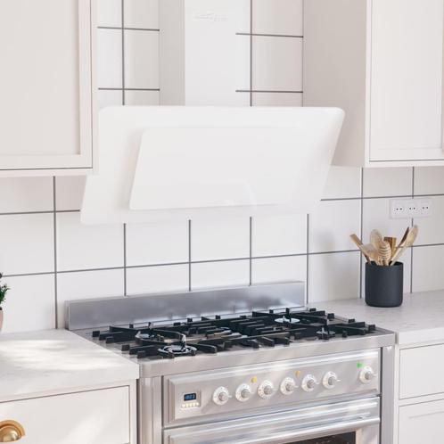 Afzuigkap 90cm Wit | Retourdeal | RVS & Glas -35%, Witgoed en Apparatuur, Afzuigkappen, Nieuw, Wandschouwkap, Ophalen of Verzenden