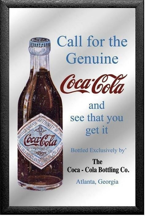 Coca- Cola 'Call for the Genuine' spiegel, Huis en Inrichting, Woonaccessoires | Spiegels, Nieuw, Verzenden